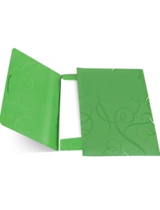 Mapa documente plastic, cu elastic, verde, FORPUS Barocco