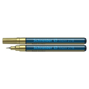 Marker cu vopsea, varf 0.8 mm, auriu, SCHNEIDER Maxx 278