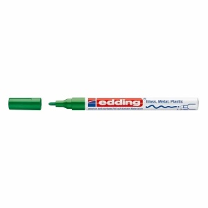 Marker cu vopsea, varf 1-2 mm, verde, EDDING 751