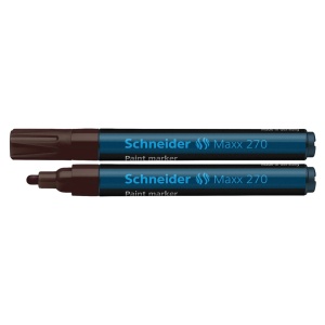 Marker cu vopsea, varf 1-3mm, maro, SCHNEIDER Maxx 270