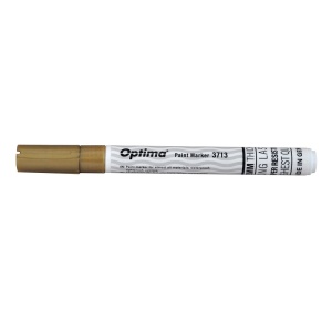 Marker cu vopsea, varf rotund 1-2mm, auriu, Optima Paint 3713 - Img 2
