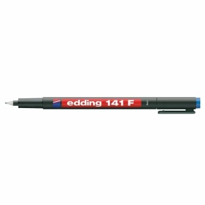 Marker permanent OHP, 0.6 mm, albastru, EDDING 141 F