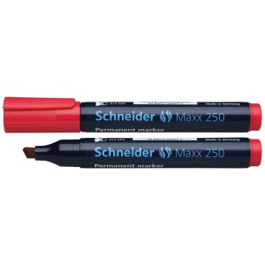 Marker permanent, varf tesit 2-7 mm, rosu, SCHNEIDER Maxx 250