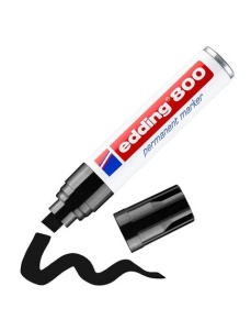 Marker permanent, varf tesit 4-12 mm, negru, EDDING 800 - Img 2