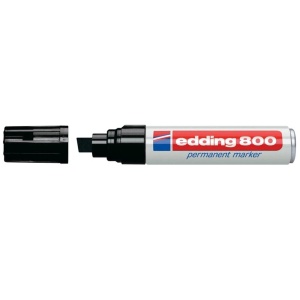 Marker permanent, varf tesit 4-12 mm, negru, EDDING 800