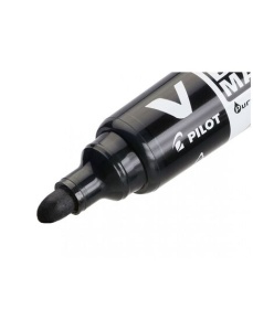 Marker tabla reincarcabil, varf rotund, negru, Vboard PILOT - Img 2