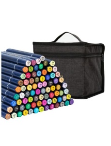Markere sketching cu 2 capete 1 mm/6 mm, 80 buc/set, Finenolo DELI - Img 1