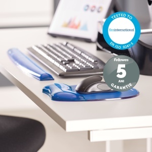 Mouse pad cu suport egonomic pentru incheieturi, albastru, FELLOWES - Img 4