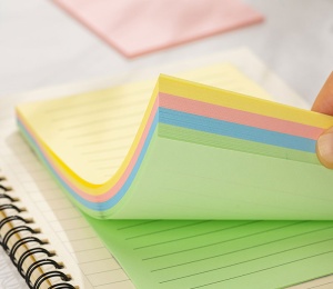 Notes adeziv, 76x126 mm, liniat, 4 x 25 culori/set, DELI - Img 3