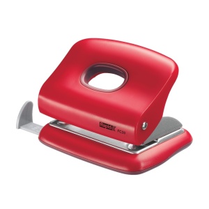 Perforator de birou, 20 coli, plastic ABS, rosu, RAPID FC20