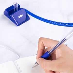 Pix cu suport adeziv si snur, 0.5 mm, albastru, DELI - Img 5