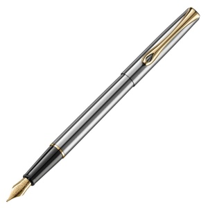 Stilou DIPLOMAT Traveller Stainless Steel Gold