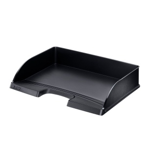 Tavita documente, A4, plastic, landscape, negru, LEITZ