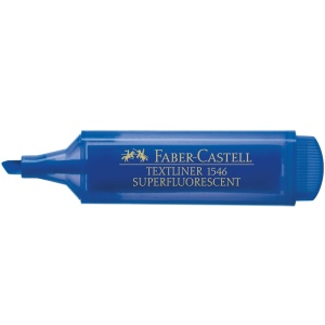 Textmarker super-fluorescent, varf 1-5 mm, albastru, 1546 FABER-CASTELL