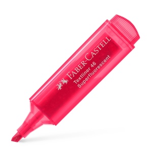 Textmarker super-fluorescent, varf 1-5 mm, rosu, 1546 FABER-CASTELL - Img 3