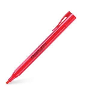 Textmarker, varf tesit 1-4 mm, rosu, FABER-CASTELL 38 - Img 1