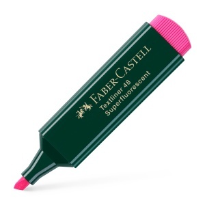 Textmarker, varf tesit 1-5 mm, roz, FABER-CASTELL 1548 - Img 2
