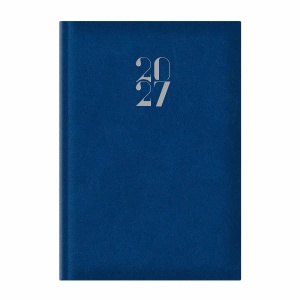 Agenda A4, datata, hartie ivory, albastru royal, ARTILUX