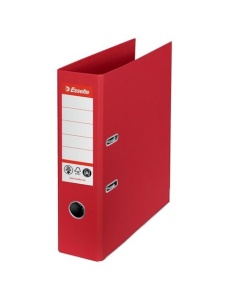 Biblioraft A4 carton reciclat, 7.5 cm, rosu, ESSELTE NO. 1 Power