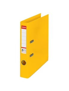 Biblioraft A4 plastifiat PP/PP, 5 cm, galben, ESSELTE NO. 1 Power