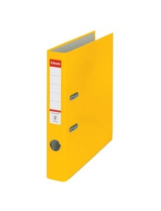 Biblioraft plastifiat, A4, 5 cm, galben, ESSELTE Economy