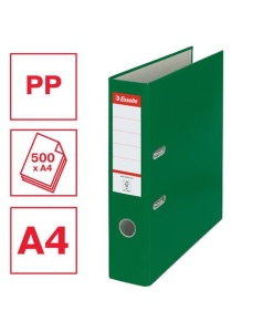 Biblioraft plastifiat, A4, 7.5 cm, verde, ESSELTE Economy - Img 3