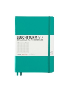 Caiet cu elastic A5, 125 file, matematica LEUCHTTURM1917 - Turcoaz