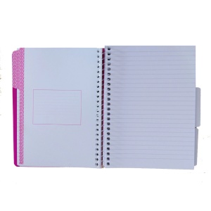 Caiet cu spirala A4, 120 file, 4 separatoare, coperta plastic, DACO - Img 9