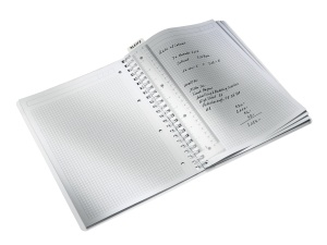 Caiet cu spirala A4, 80 file, matematica, galben, LEITZ WOW - Img 2