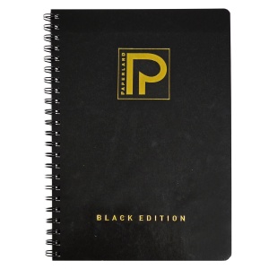 Caiet cu spirala A4, 96 file, coperta carton, dictando, PAPERLAND Black Edition - Img 2