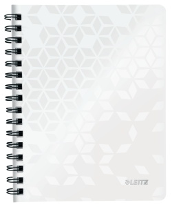 Caiet cu spirala A5, 80 file, dictando, alb, LEITZ WOW - Img 1