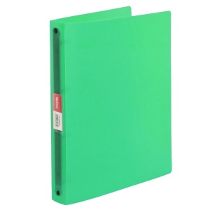 Caiet mecanic A4, 4 inele, 16 mm, coperti flexibile, verde, OPTIMA