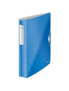 Caiet mecanic A4, 4 inele 30 mm, albastru, Active SoftClick LEITZ WOW