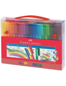 Carioci cu clip 60 culori Connector FABER-CASTELL
