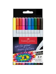 Carioci cu grip FABER-CASTELL Boldpen, 10 culori/set