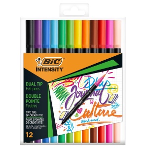 Carioci lavabile cu 2 capete BIC Intensity, 12 culori/set - Img 2