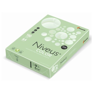 Carton colorat A4, 160 g/mp, 250 coli/top, verde pal, NIVEUS