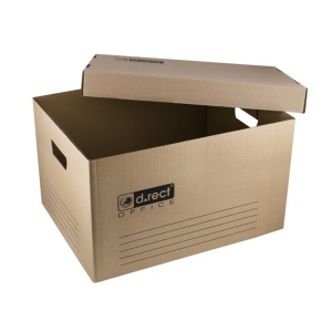 Container arhivare, cu capac, kraft, D.RECT