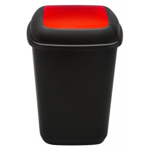 Cos pentru colectare selectiva, 90l, rosu, PLAFOR Quatro