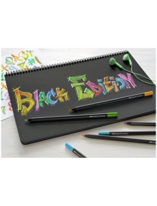 Creioane colorate 12 buc/set Black Edition FABER-CASTELL - Img 2