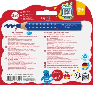 Creioane colorate Jumbo XXL FABER-CASTELL, 12 culori/set - Img 2