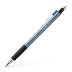 Creion mecanic, varf 0.7 mm, corp plastic, gri, Grip 1347 FABER-CASTELL