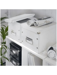 Cutie depozitare mare, 320x310x360 mm, carton, alb, LEITZ WOW Click&Store Cub - Img 3