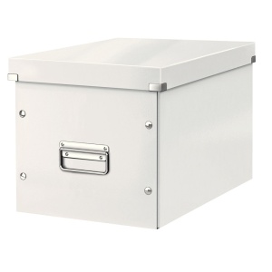 Cutie depozitare mare, 320x310x360 mm, carton, alb, LEITZ WOW Click&Store Cub