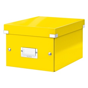 Cutie depozitare mica, 220x160x282 mm, galben, LEITZ WOW Click&Store