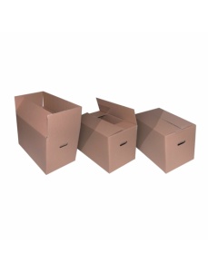 Cutii pliate cu manere, 550 x 320 x 350 mm, 10 buc/set