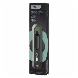 Cutter mare 19 mm, retractare automata, verde, DELI - Img 2