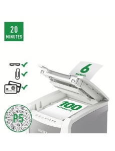 Distrugator documente automat, micro cross-cut LEITZ IQ Autofeed Small Office 100 - Img 5