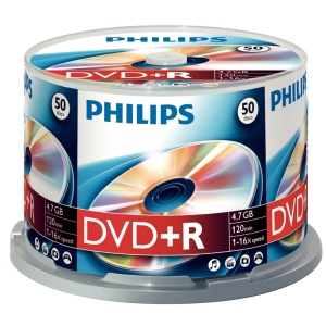 DVD+R 50 buc/cutie, 4.7GB PHILLIPS