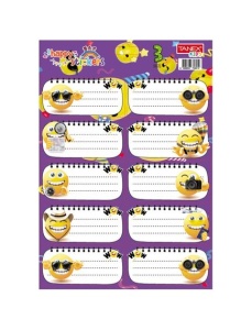 Etichete scolare autoadezive 30 buc/set, smileys, TANEX
